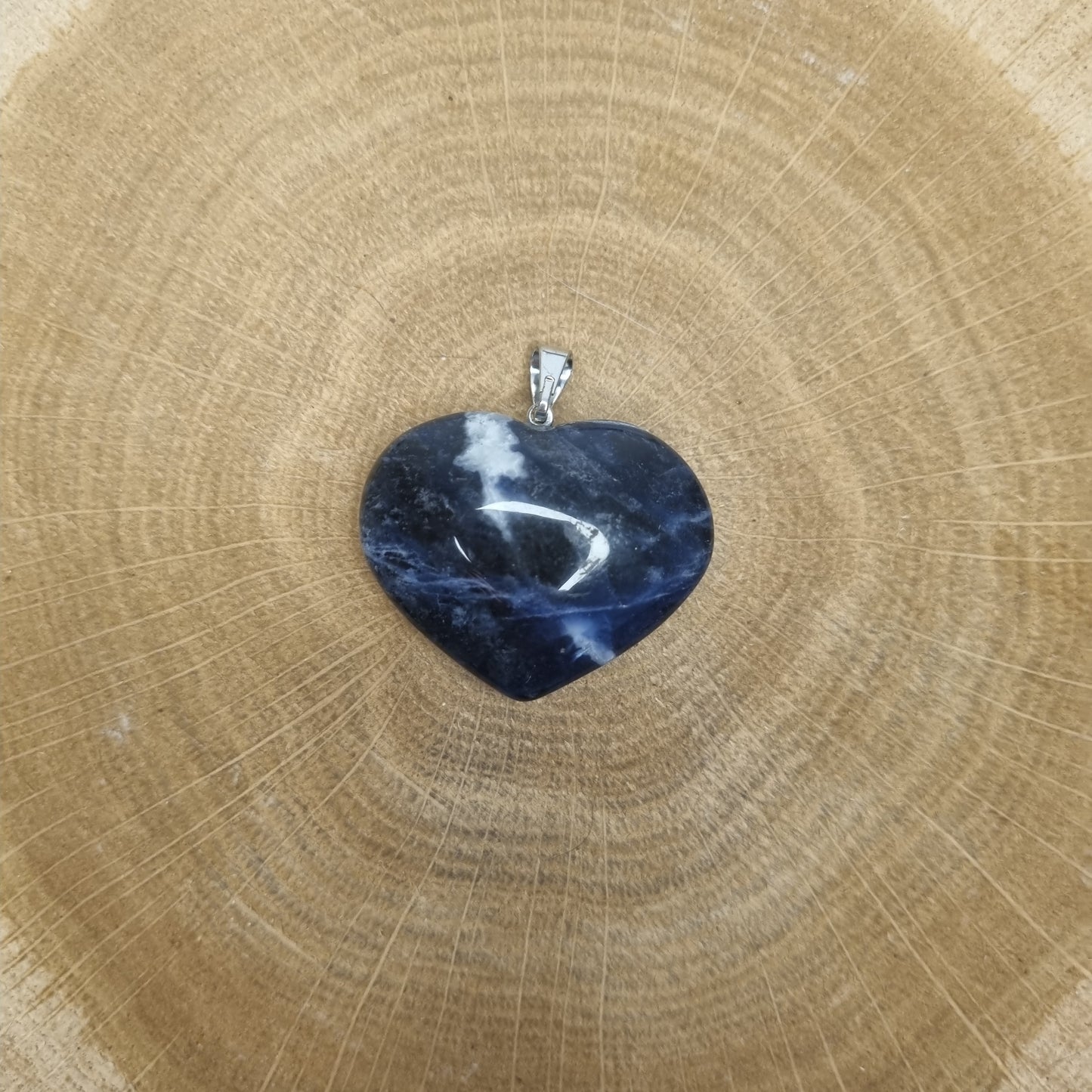 Sodalite - Pendentif en cœur 35/40 mm