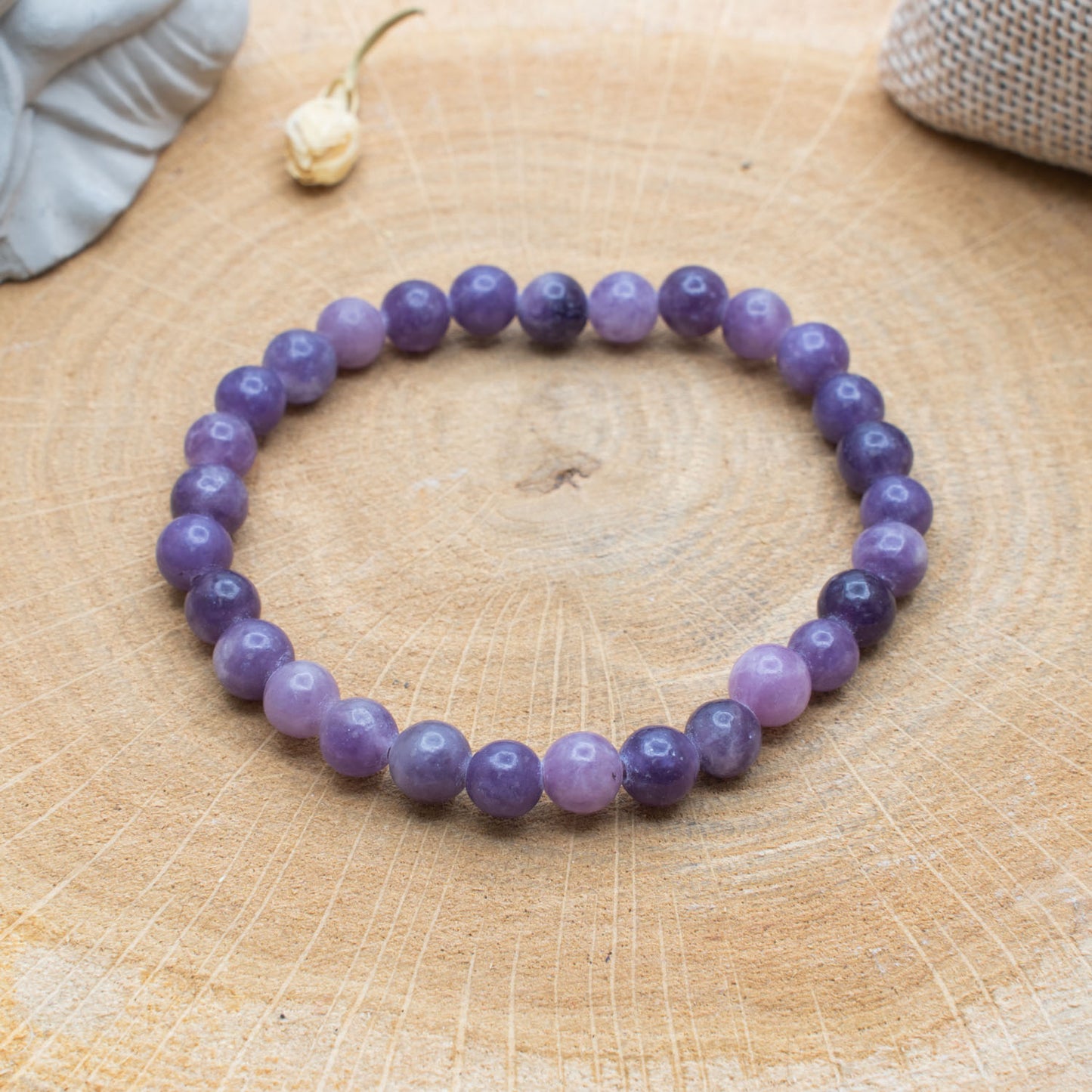 Lépidolite AA - Bracelet 6mm