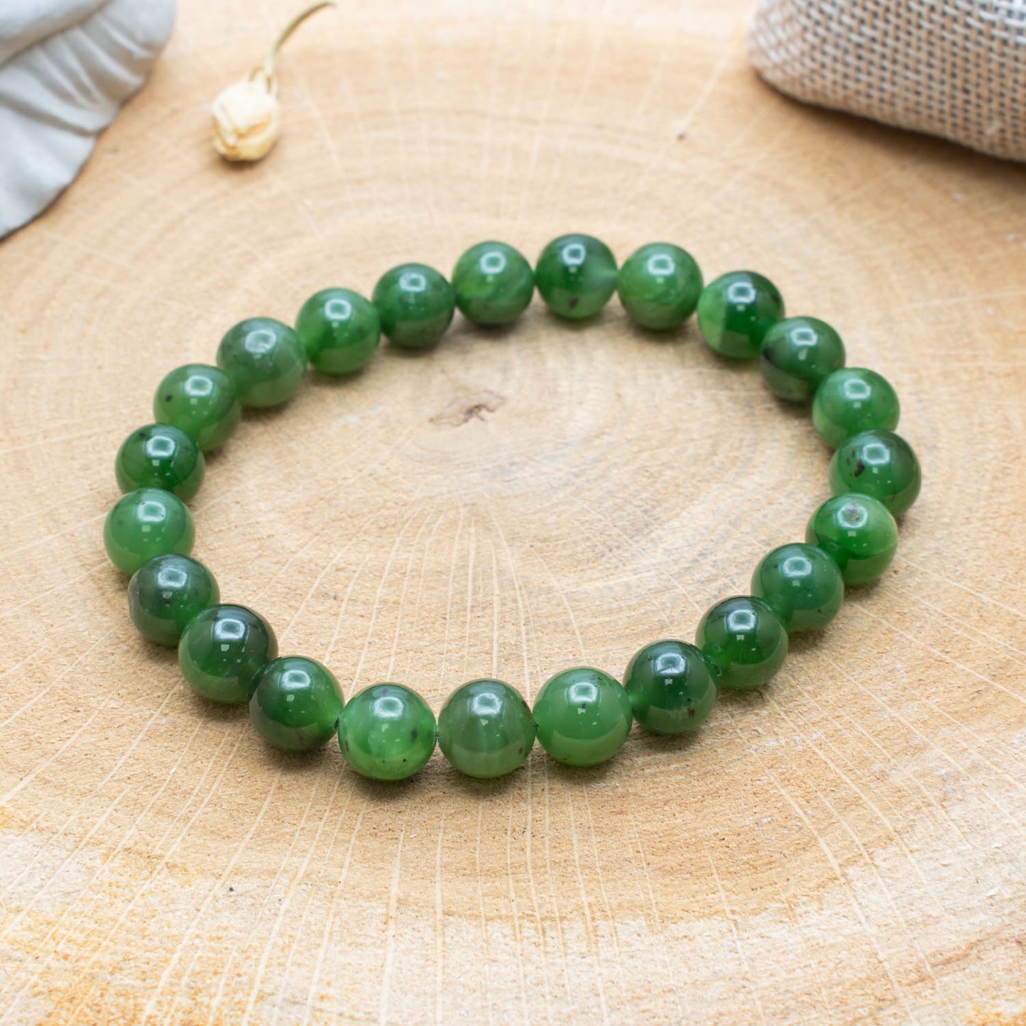 Jade Néphrite AA - Bracelet 8mm