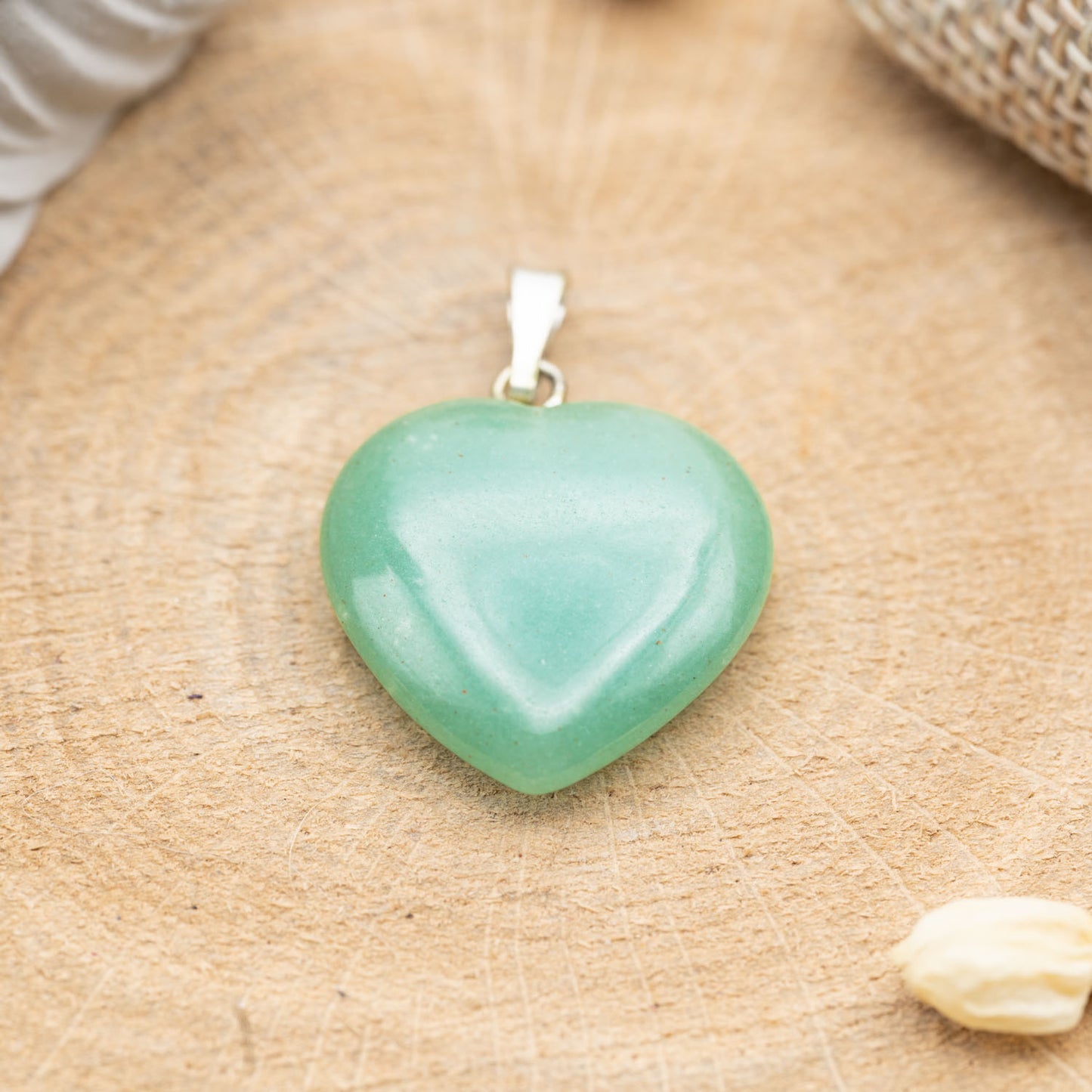 Aventurine Verte - Pendentif en coeur 20 mm