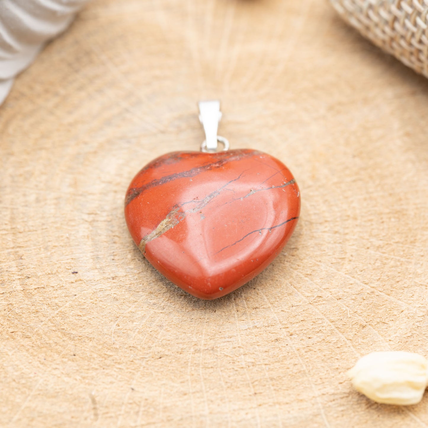 Jaspe Rouge - Pendentif en coeur 20 mm