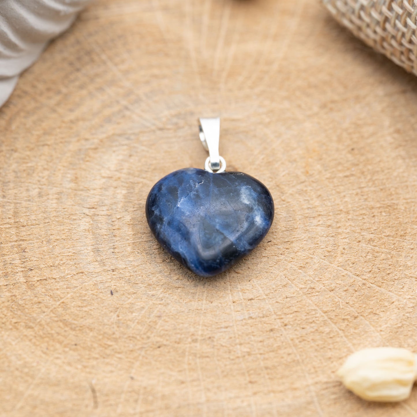 Sodalite - Pendentif en coeur 10 mm