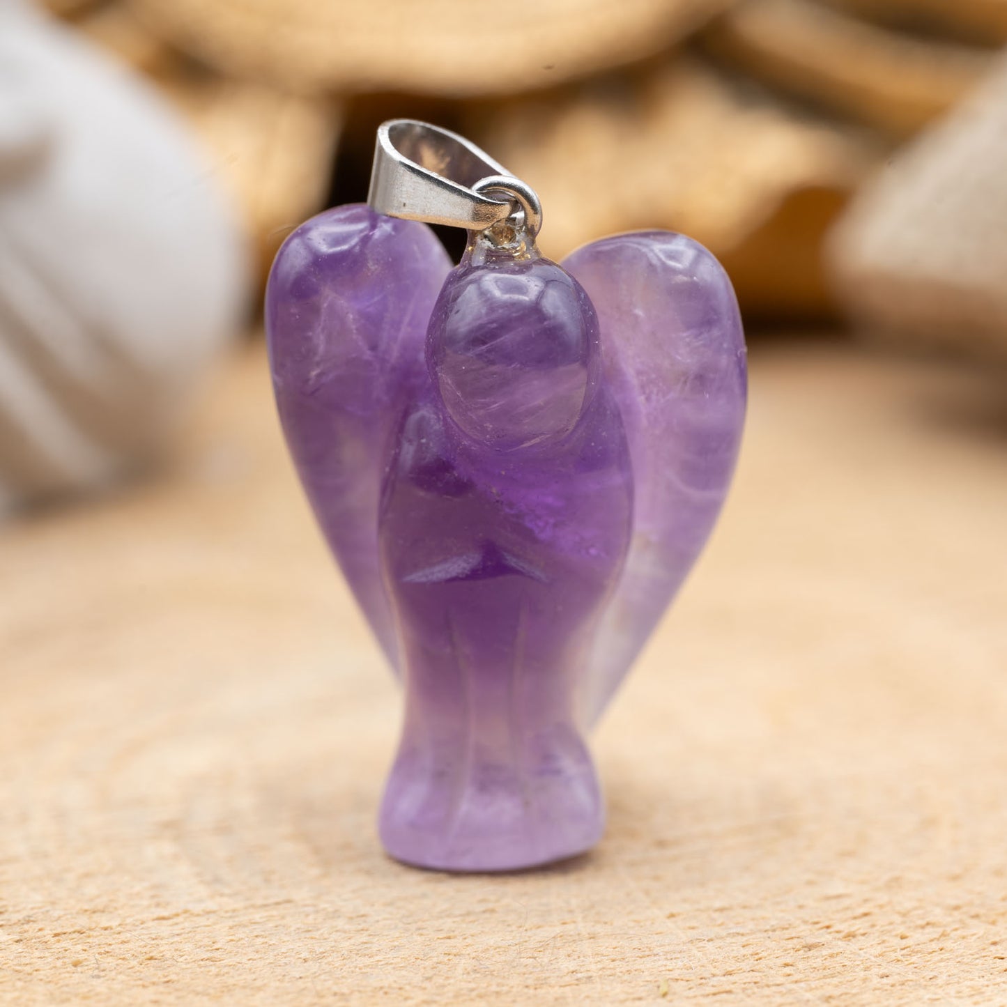 AMÉTHYSTE CHEVRON - PENDENTIF ANGE 25 MM