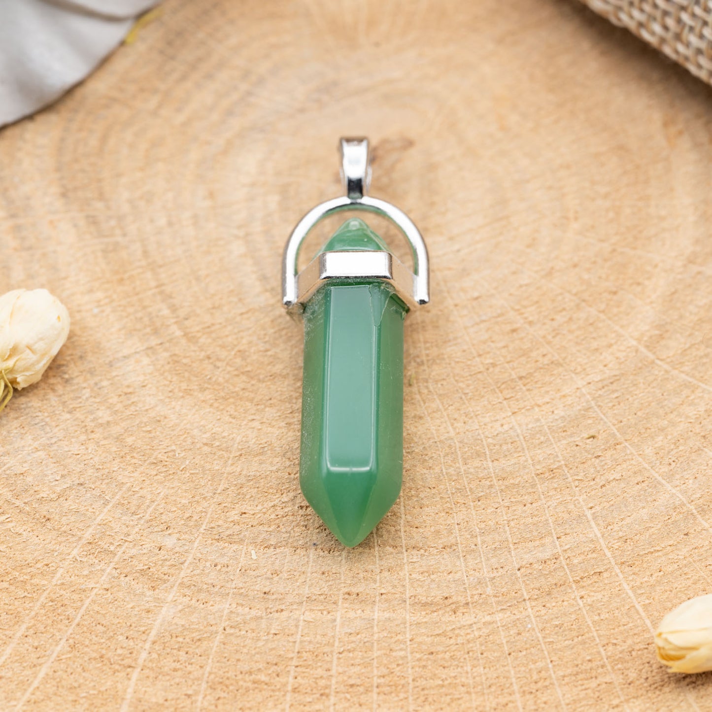 Aventurine Verte - Pendentif en Pointe