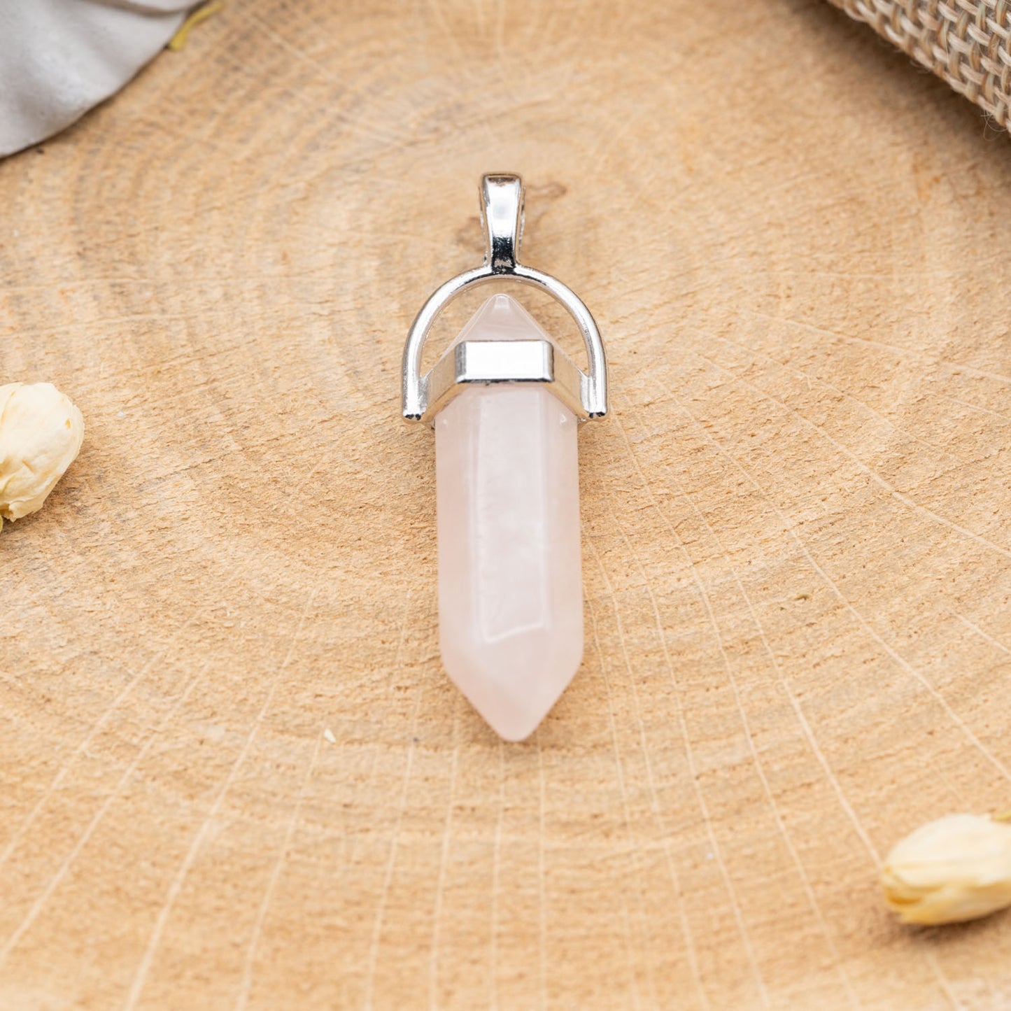 Quartz Rose - Pendentif en Pointe