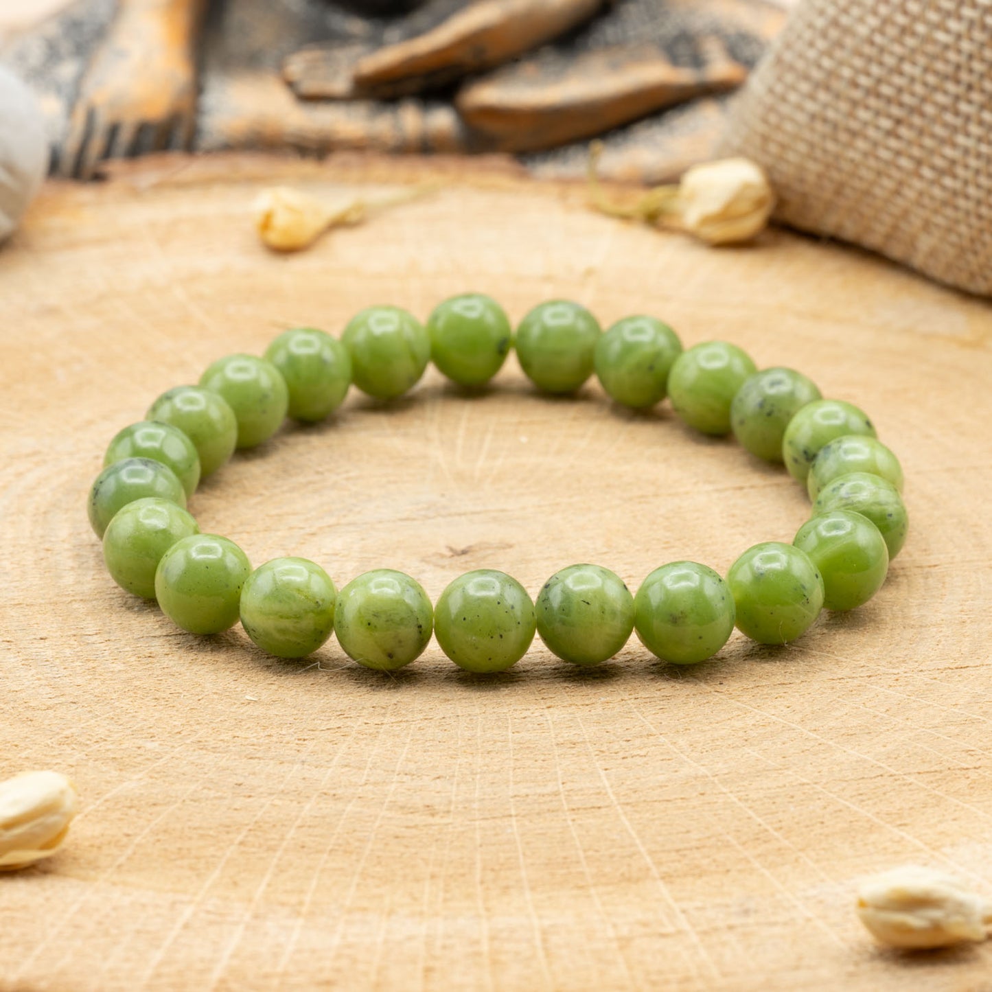 Jade Néphrite AA - Bracelet 8mm
