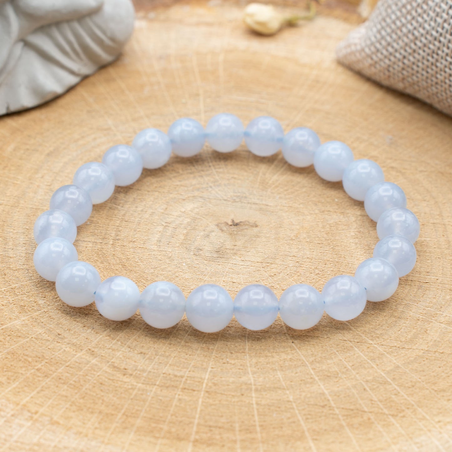 Calcédoine Bleue AA - Bracelet 8 mm