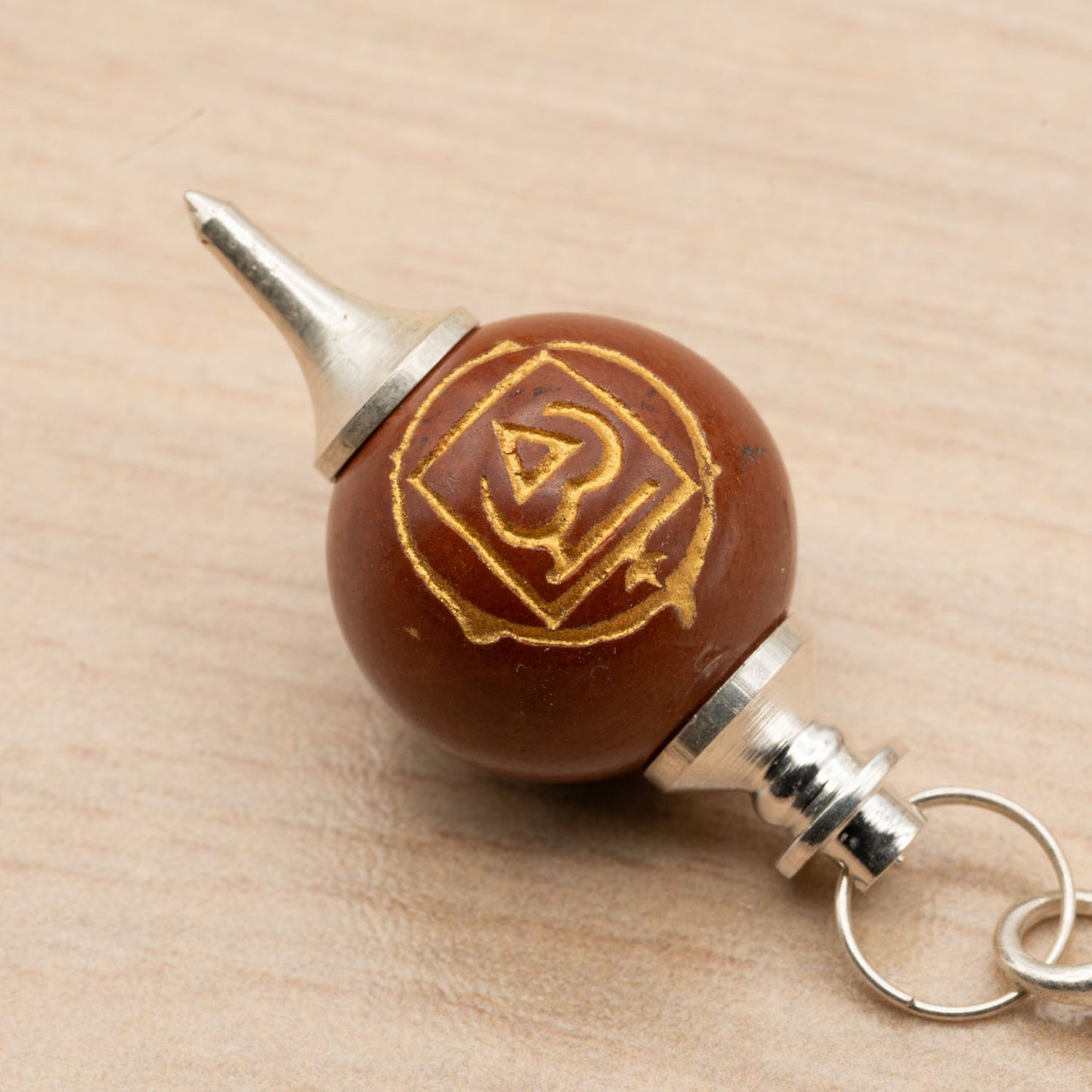 Pendule 1° Chakra Racine - Jaspe Rouge