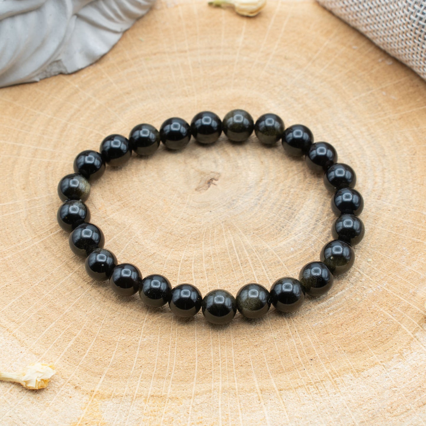 Obsidienne Dorée - Bracelet 8mm