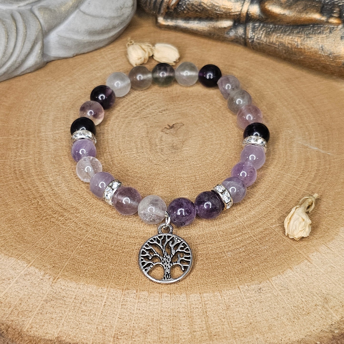 AMÉTHYSTE & FLUORITE + ARBRE DE VIE