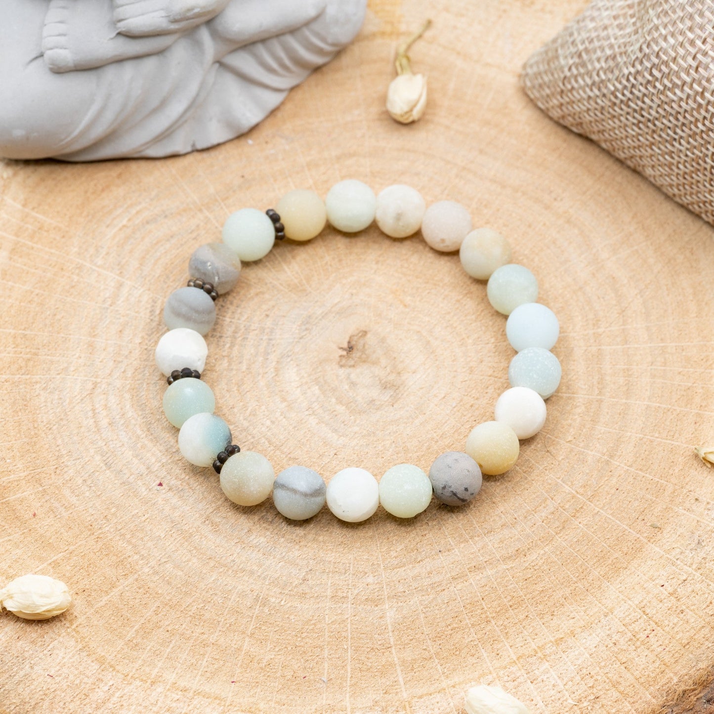 Amazonite givrée - Bracelet 8mm