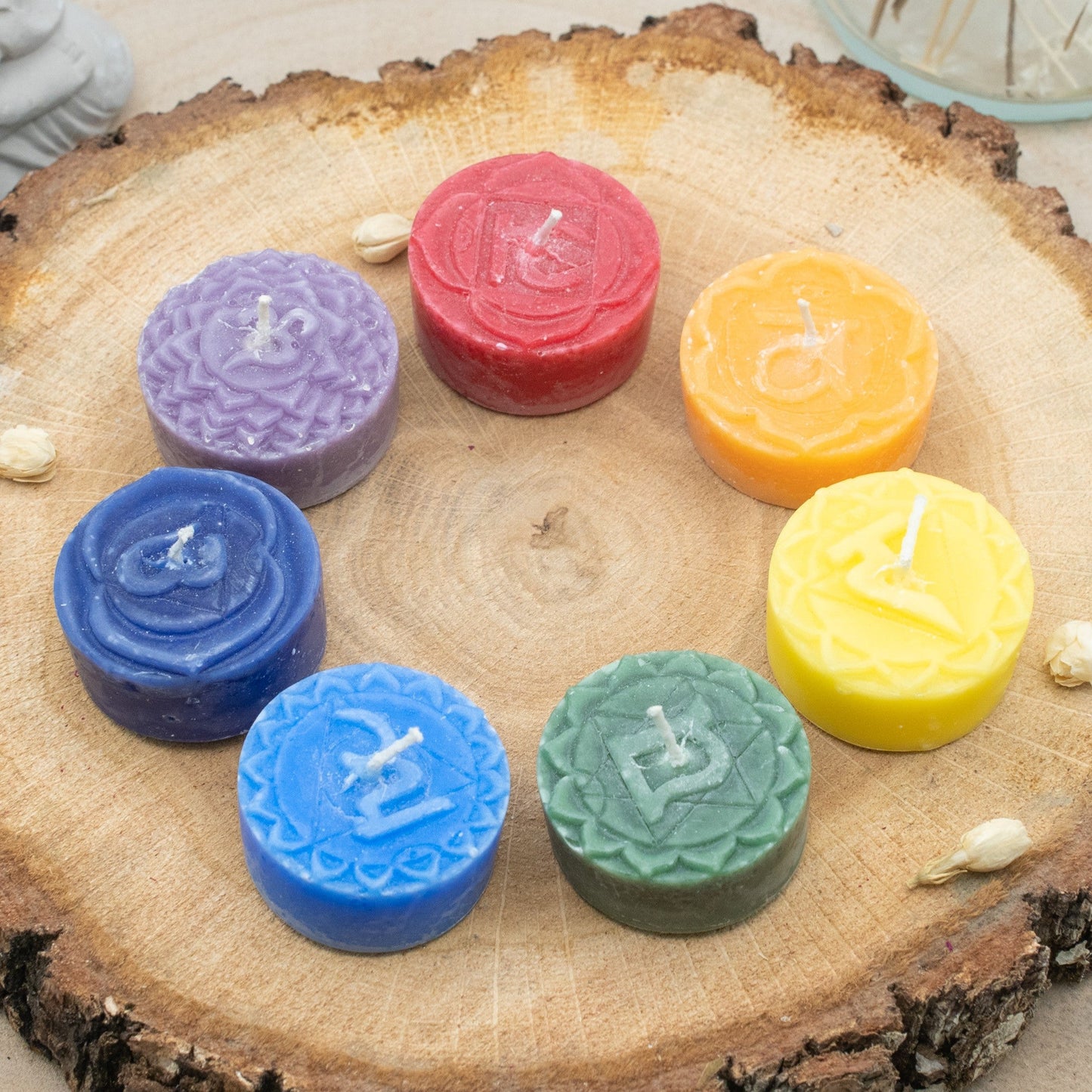 Set de 7 bougies chauffe-plat parfumées 7 chakras