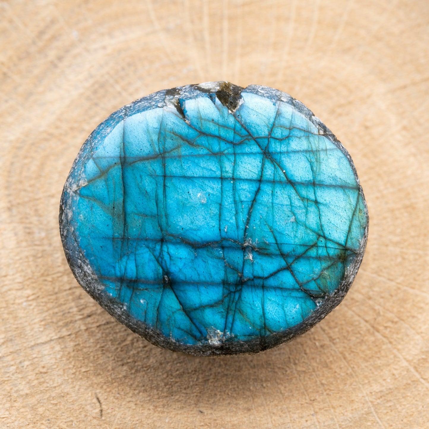 Labradorite - Galet Arrondi à Face Polie