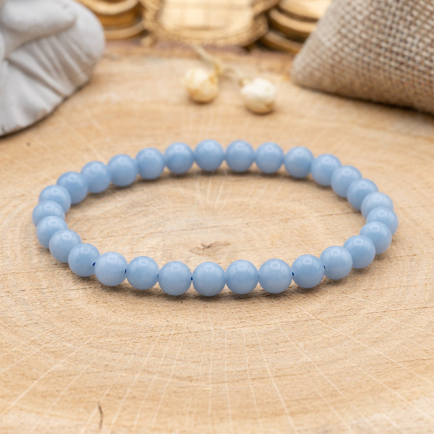 Angélite - Bracelet 6mm