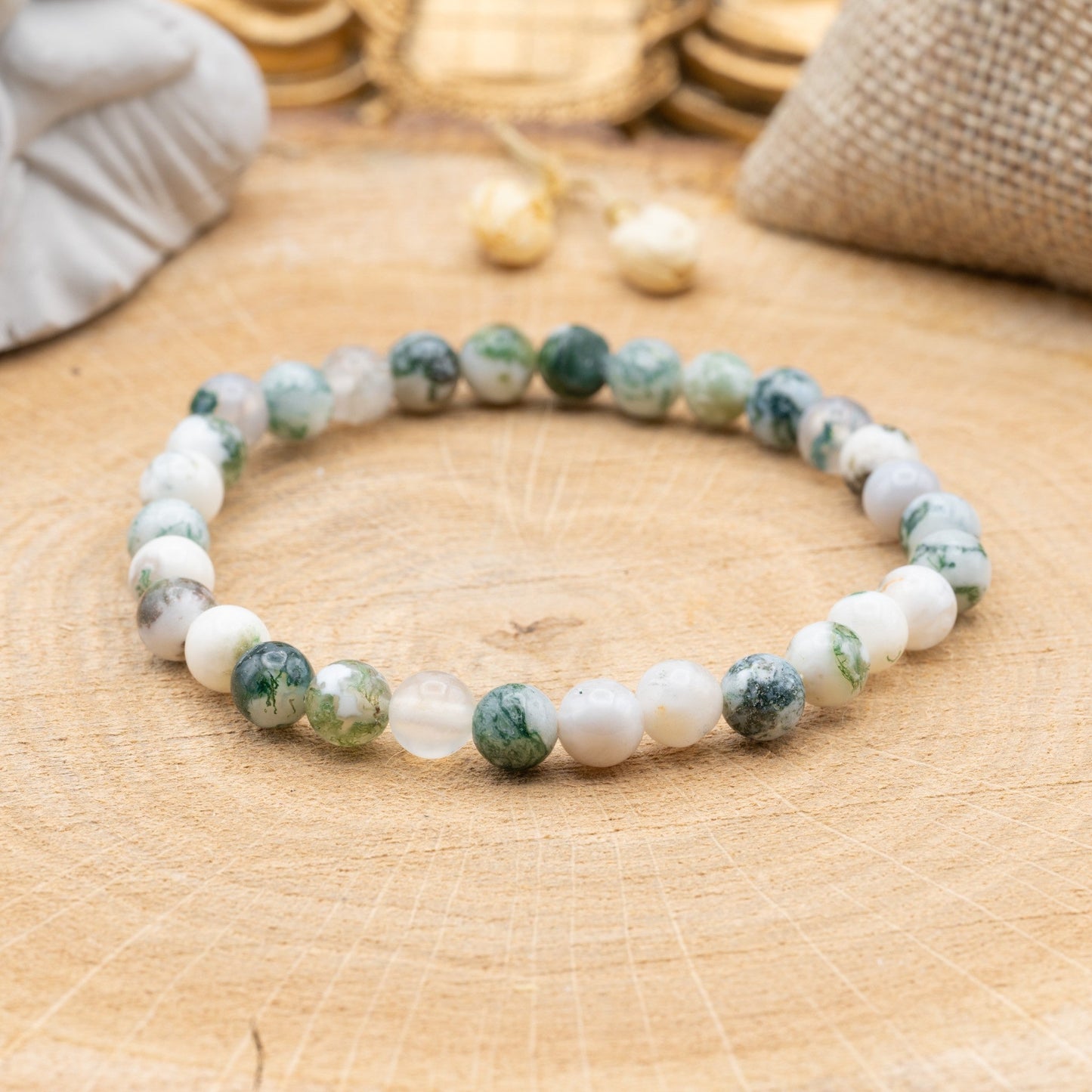 Agate Arbre - Bracelet 6mm