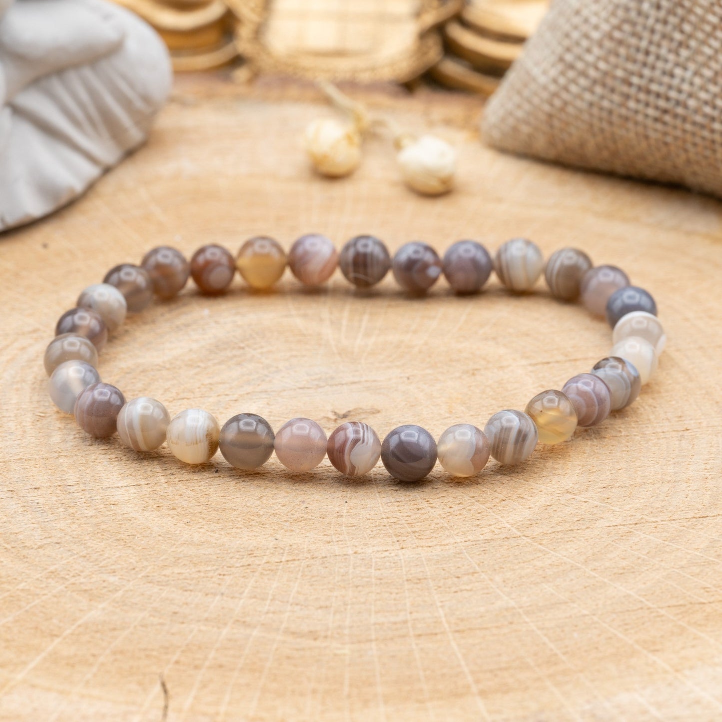 Agate Botswana - Bracelet 6mm