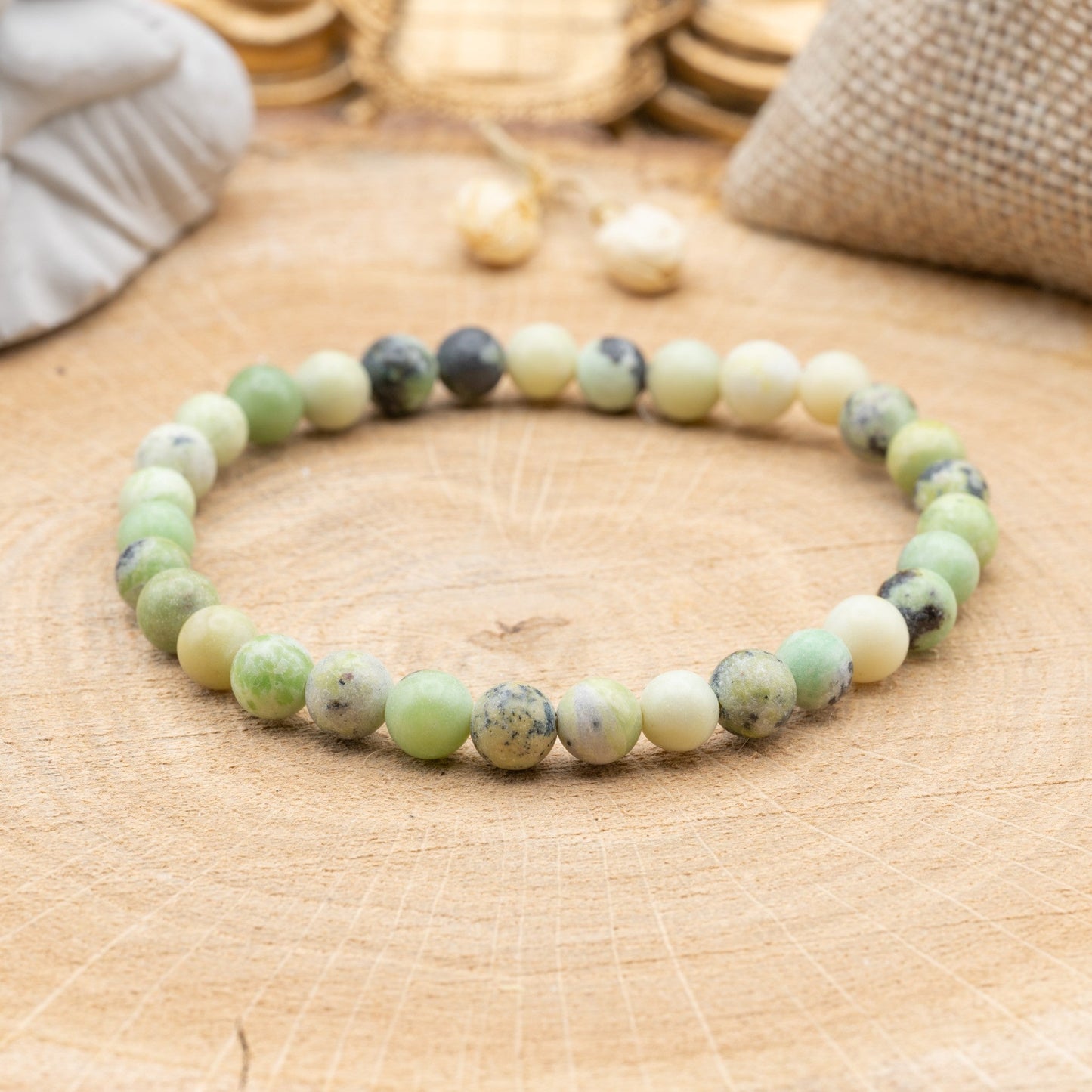 Chrysoprase Citron - Bracelet 6 mm