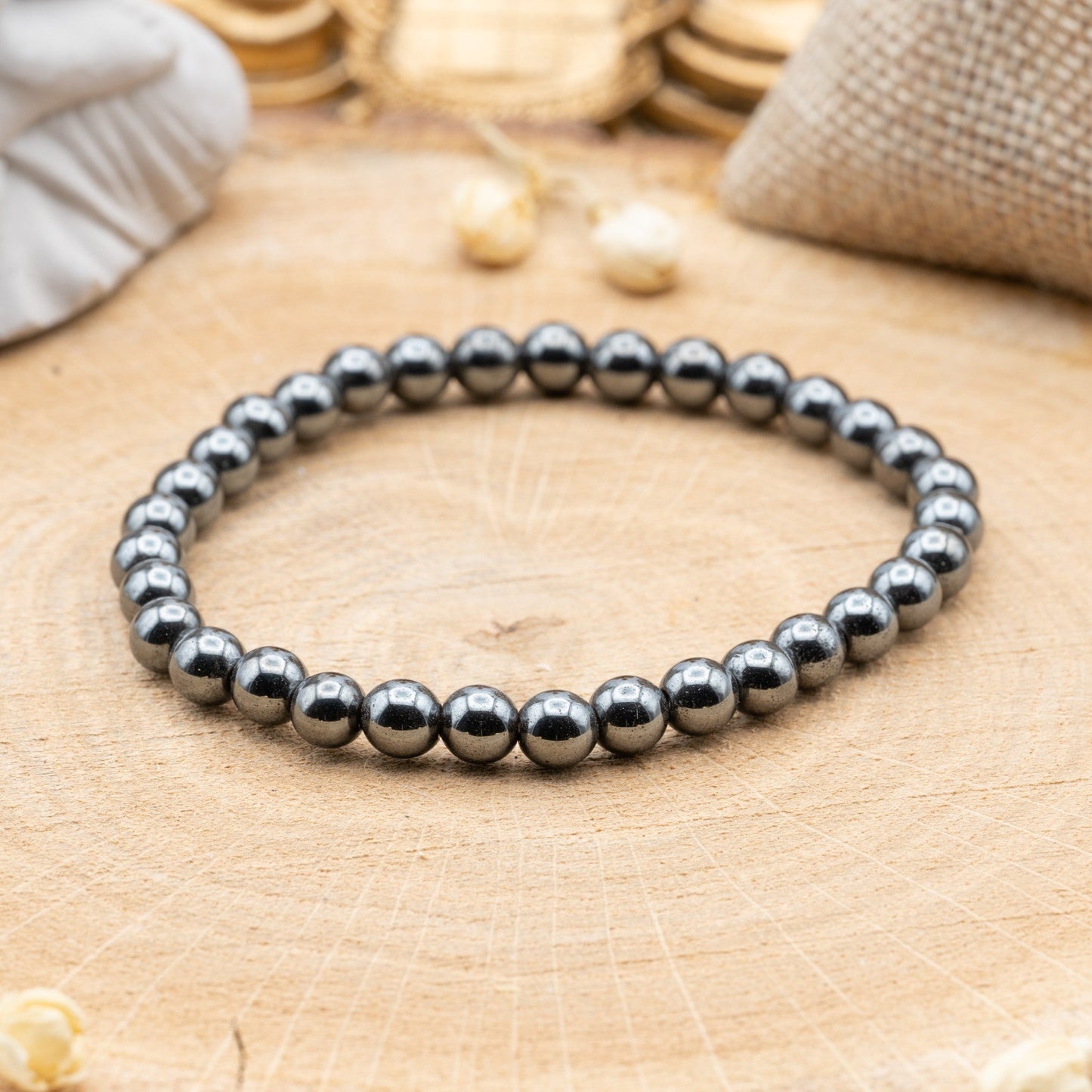 Hématite - Bracelet 6mm