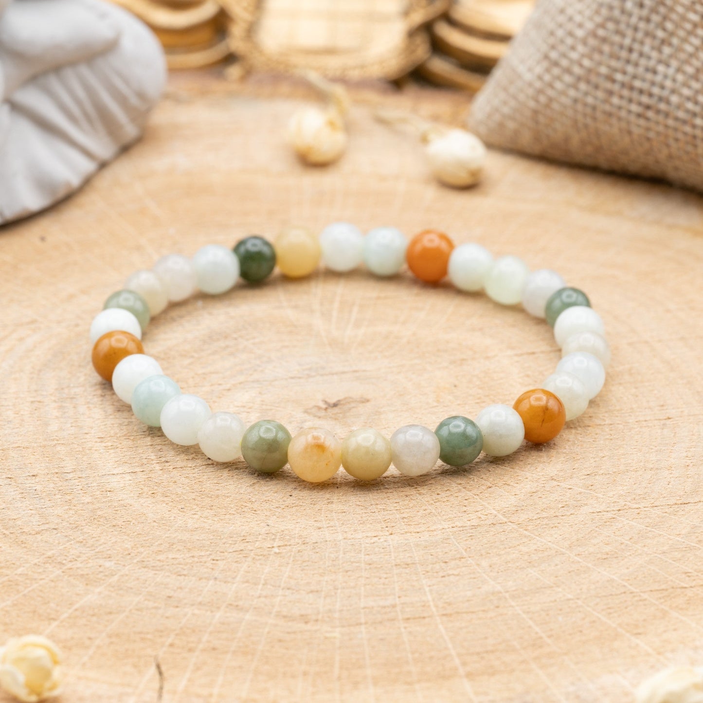 Jade de Birmanie - Bracelet 6mm