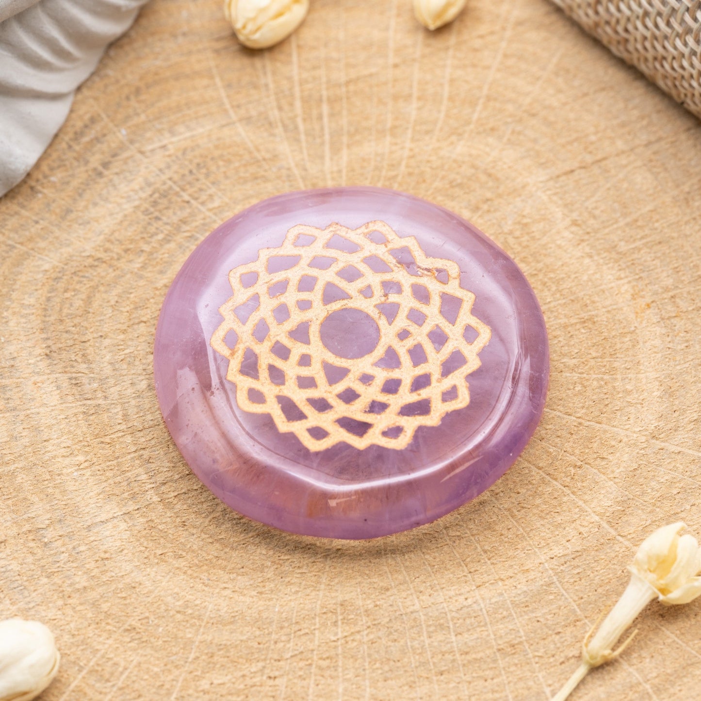 Amulette 7° Chakra Couronne - Améthyste Chevron
