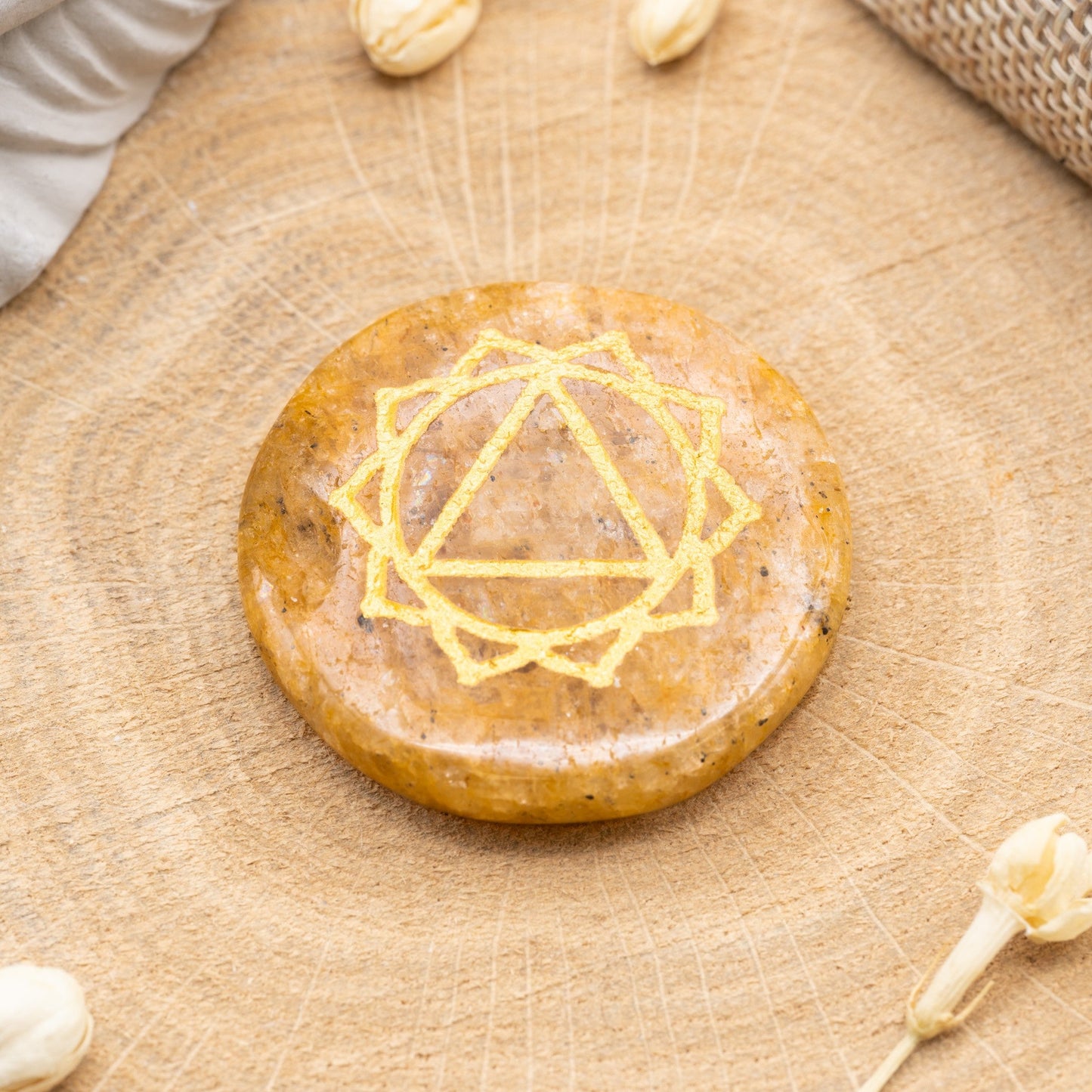 Amulette 3° Chakra du plexus solaire - Aventurine Jaune