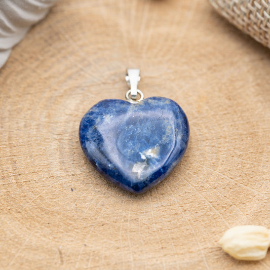 Sodalite - Pendentif en coeur 20 mm