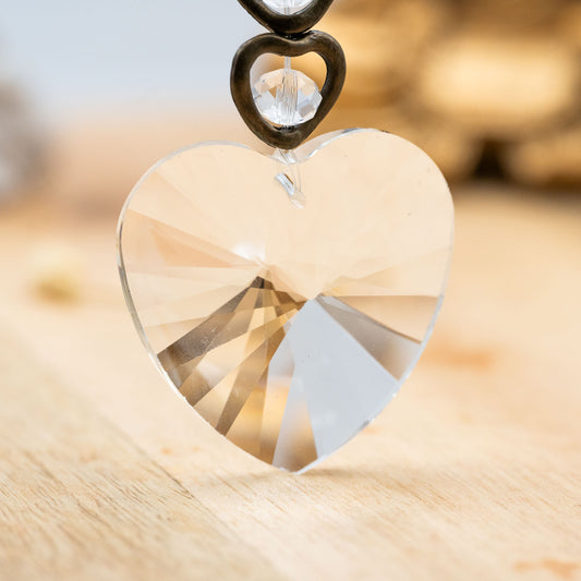 Coeur Feng Shui décoratif transparent