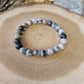 Jaspe Feuille d'Argent - Bracelet 8mm