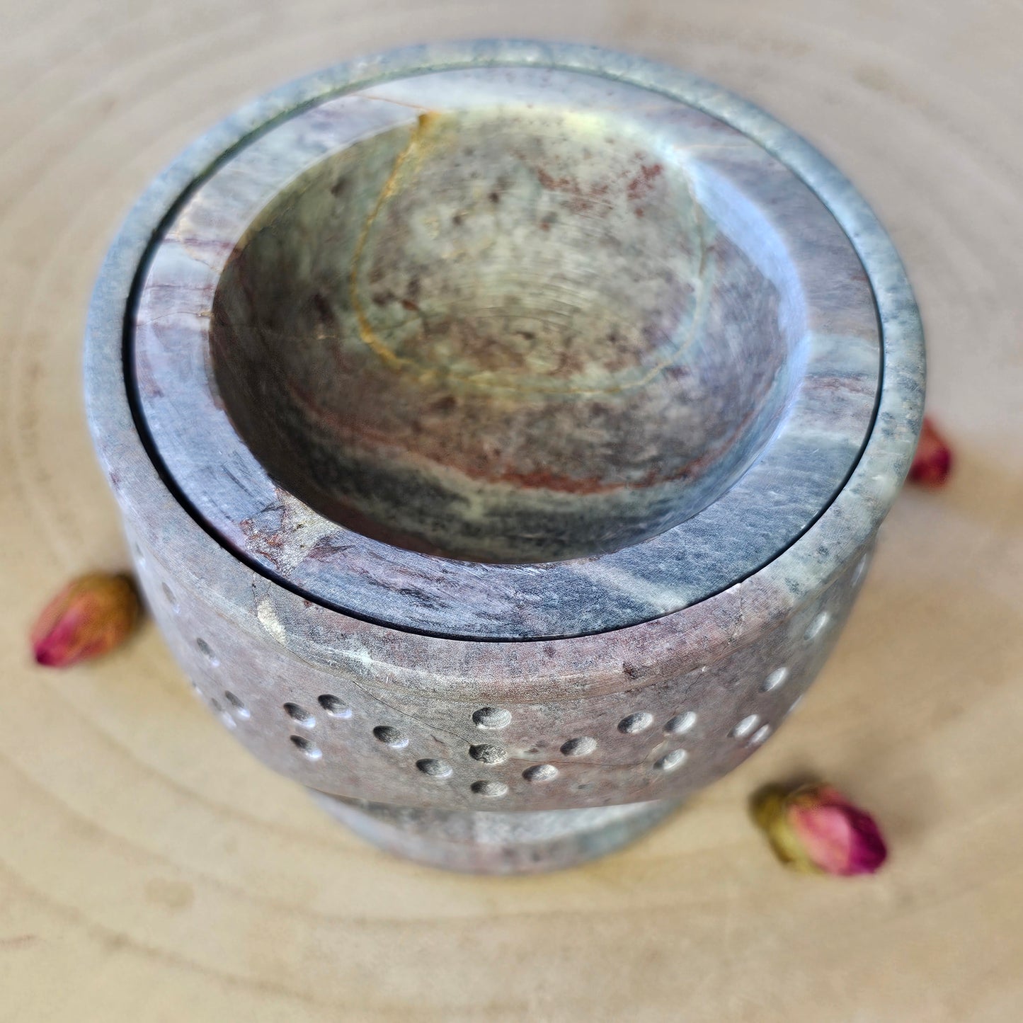 Encensoir Lampe Aromatique - Pierre à savon (9 cm)