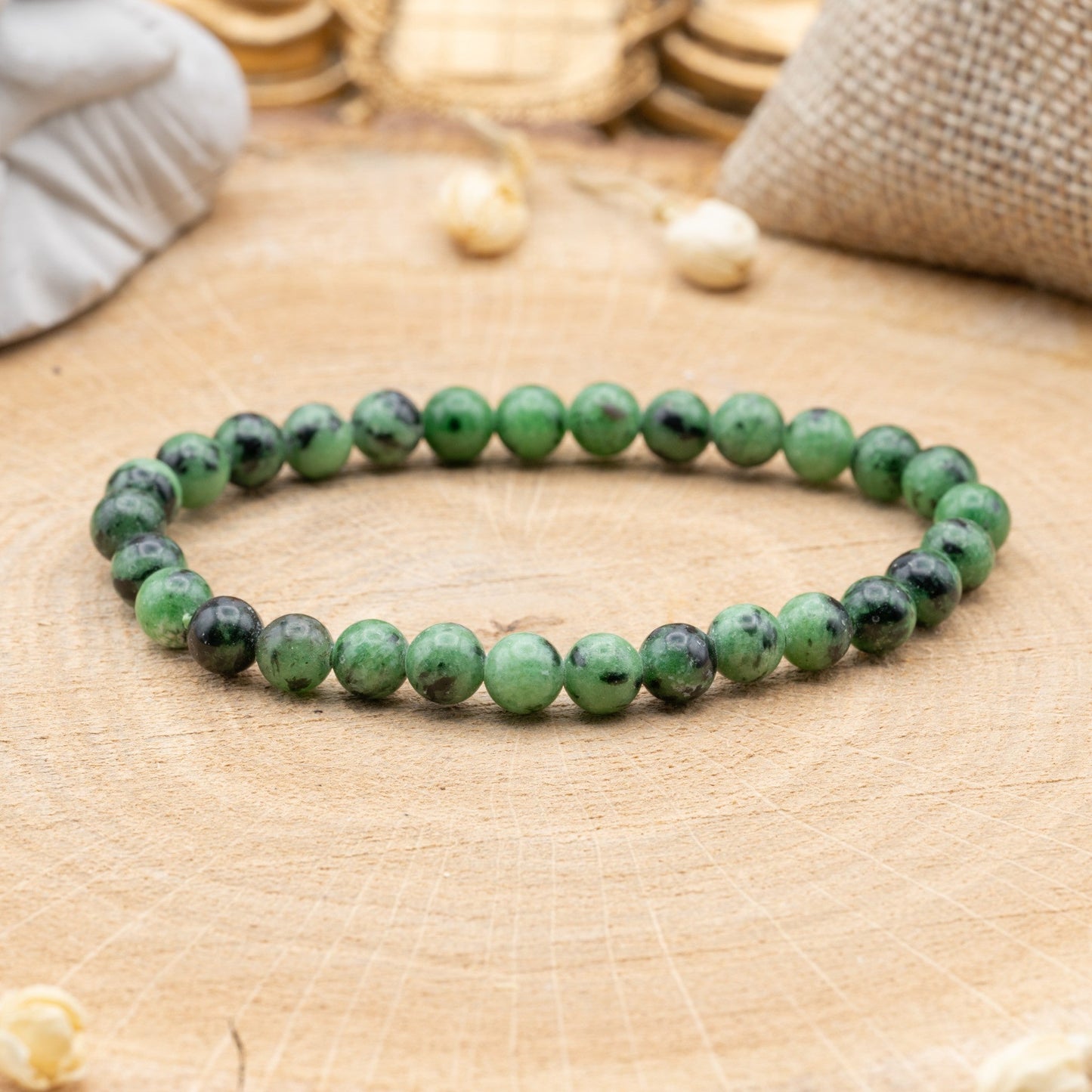 Rubis Zoïsite - Bracelet 6 mm