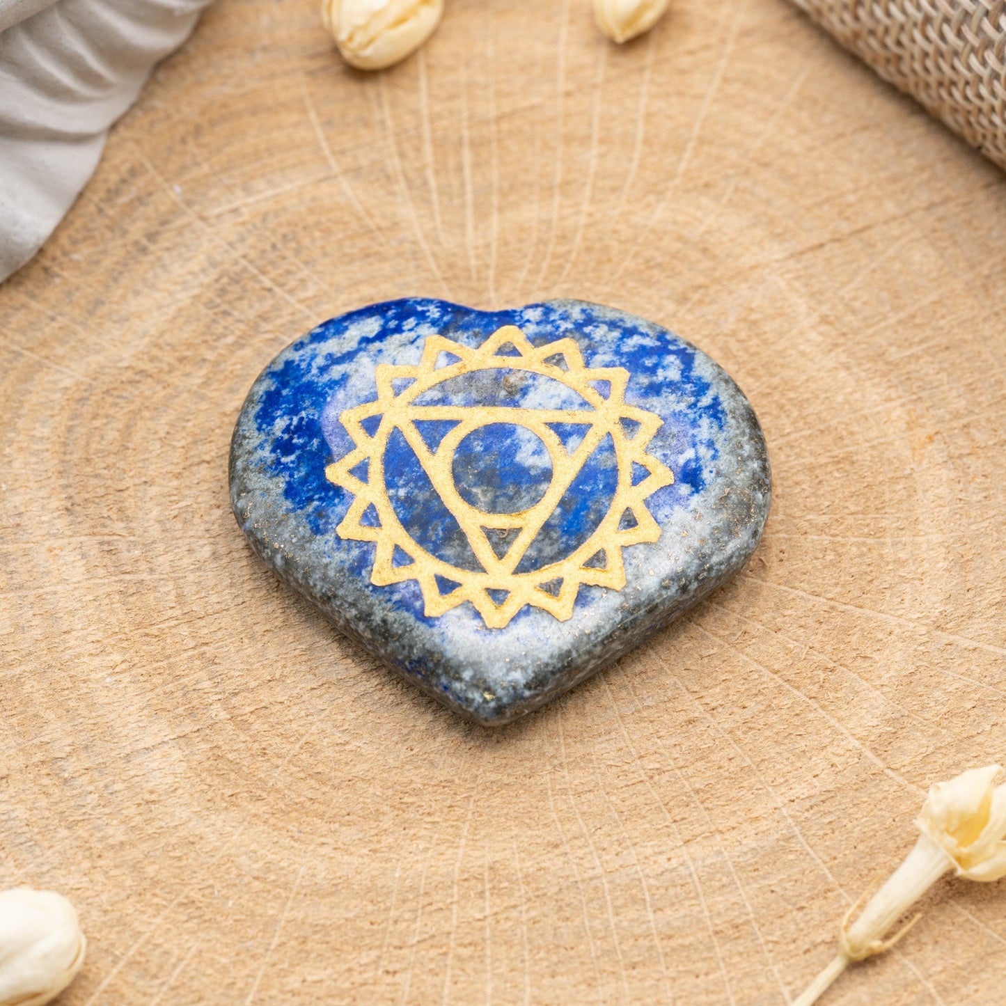 Amulette Coeur 5° Chakra de la Gorge - Lapis Lazuli